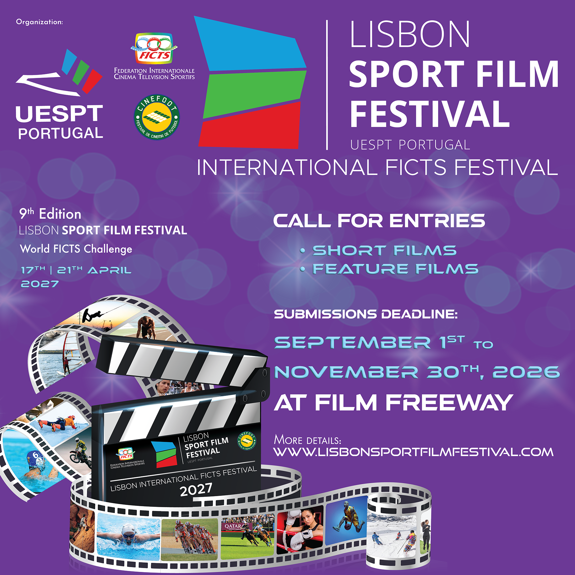 You are currently viewing Estão abertas as inscrições para a edição de 2027 do Lisbon Sport Film Festival